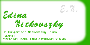 edina nitkovszky business card